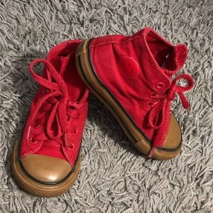 Red/Khaki Kid’s Converse